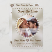 Élégant Enregistrer les invitations de date, perso (Devant / Derrière)