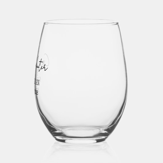 Élégant ensemble Black & Drinkware Verre Vin Steml (Gauche)