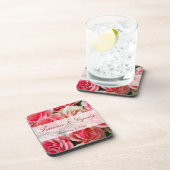 Élégant ensemble de Dessous de verre de liège rose (Côté Droit)