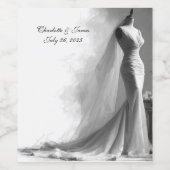 Élégant ensemble de Étiquettes de mariage et de bo (Étiquettes simples)