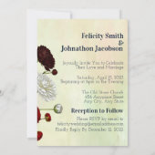 Élégant ensemble de Faire-part de mariage floraux (Dos)