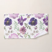 Élégant ensemble de serviettes de bain à motifs fl (Serviette à main)