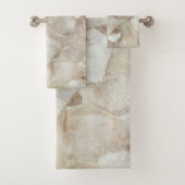 Élégant ensemble de serviettes de bain en quartz b (En situation)