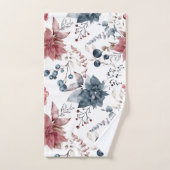 Élégant ensemble de serviettes de bain florales (Serviette à main)