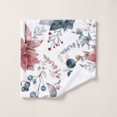 Élégant ensemble de serviettes de bain florales (Gant de toilette)