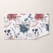 Élégant ensemble de serviettes de bain florales (Serviette à main)