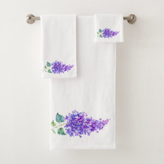 Élégant ensemble de serviettes de bain Lilac