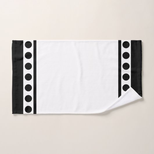 Élégant Ensemble de serviettes de bain noir et bla (Serviette à main)