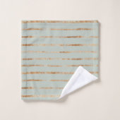 Élégant Ensemble De Serviettes De Bain Verte Gold  (Gant de toilette)