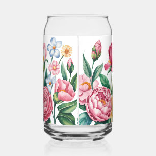 Élégant ensemble de verres de jardin fleuri