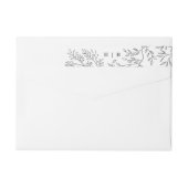 Elegant Envelope Floral Monogram Sketting Address (Achterkant)