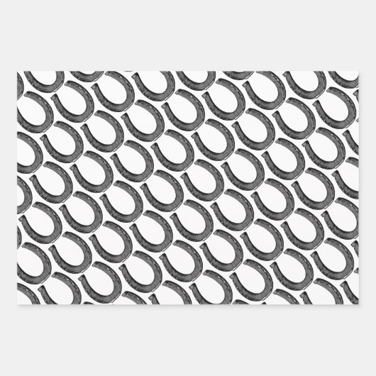 Elegant  Equestriaans Hoefijzer Gifting Inpakpapier Vel (Voorkant)