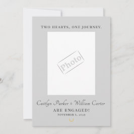 Elegant Equestrian Engagement Announcement Card Aankondiging