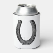 Elegant Equestrian Hoefijzer Name Blikjeskoeler (Blikje Voorkant)