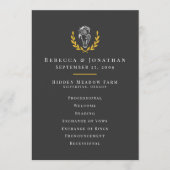 Elegant Equestrian Wedding Program 5x7 Programma (Voorkant)