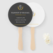 Elegant Equestrian Wedding Program Set of 10 Fans Handwaaier (Voorkant en achterkant)