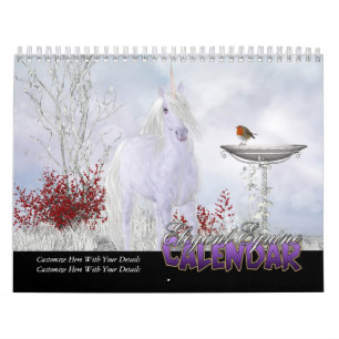 Elegant Equine Calendar Fantasy Horse Art Agenda Kalender