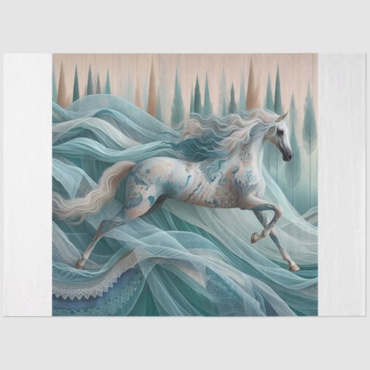 Elegant Equine, Horse, Decoupage, Tissue Paper Tissuepapier (Voorkant)