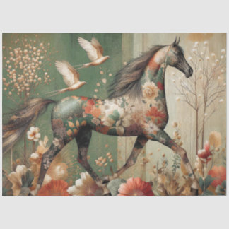 Elegant Equine, Horse, Decoupage, Tissue Paper Tissuepapier