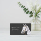 Elegant Equine Horse Personalized Equestrian Visitekaartje (Staand voorkant)