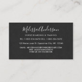 Elegant Equine Horse Personalized Equestrian Visitekaartje (Achterkant)