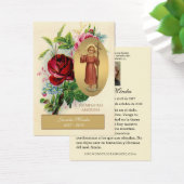 Elégant Espagnol Jésus Roses Carte de prière relig (Bureau)