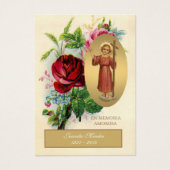 Elégant Espagnol Jésus Roses Carte de prière relig (Devant)