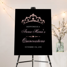 Elégant espagnol Quinceañera Mis Quince rose