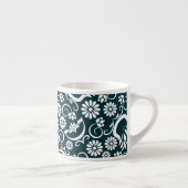 Elégant Espresso Mug noir blanc floral (Droite)