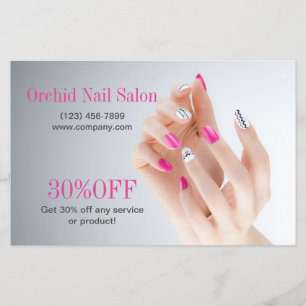 Elegant Esthetician SPA Nail Salon prijslijsten Flyer