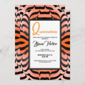 Elegant esthetisch Sinaasappel en zwarte tijgerhui Kaart (Voorkant / Achterkant)