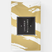 Élégant et Abstrait Bannière de brosses d'or (Vertical)