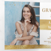 Élégant et amusant Gold Graduation Triple Invitati (Intérieur en premier)