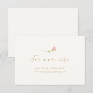 Elegant et chic Rose Mariage carte détaillée