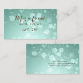 Élégant et élégant livre vert carte de référence (Devant / Derrière)