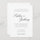 Élégant et intemporel Faire-part de mariage (Devant / Derrière)