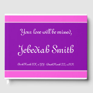 Élégant et minimal Funérailles/Memorial livre d'in