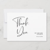 Elégant et moderne carte de remerciements mariage (Devant)