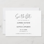 Élégant et moderne Enregistrer le carte photo de d (Dos)