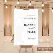 Elégant et moderne Mariage Accueil Blanc