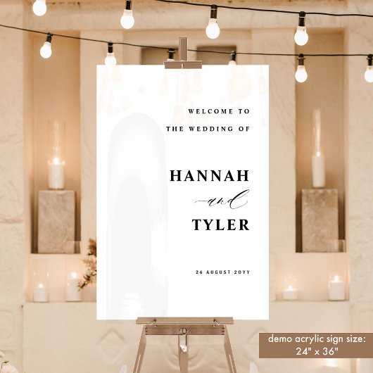 Elégant et moderne Mariage Accueil Blanc