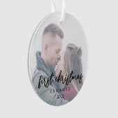 Élégant et moderne notre première photo de Noël en (devant)