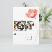 Elégant et moderne Poppy Red Wedding RSVP (Debout devant)