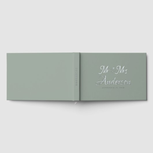 Élégant et moderne Script Sage Mariage vert (Complet)