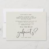 Élégant et moderne Serez-vous ma carte Godparents (Devant)