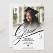 Élégant et officiel Faire-part de graduation de sc (Devant)