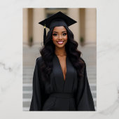 Élégant et officiel Faire-part de graduation de sc (Verso)