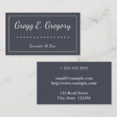 Élégant et simple avocat Carte de visite de droit (Devant / Derrière)