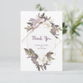 Élégant et simple Carte de remerciements de fleur  (Debout devant)