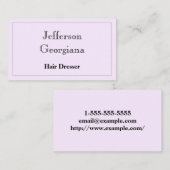 Élégant et simple Carte de visite de détendeur de (Devant / Derrière)